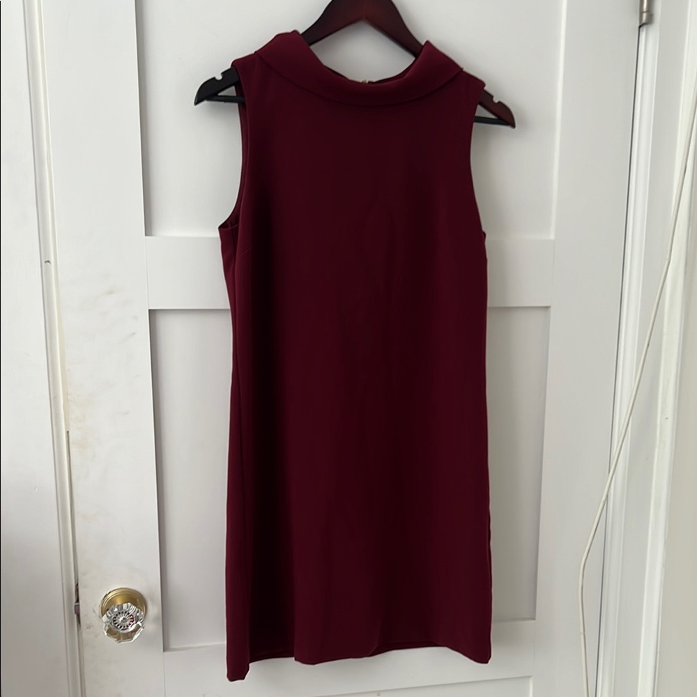 Cynthia Steffe Red Mock Neck Sleeveless Mini Dress